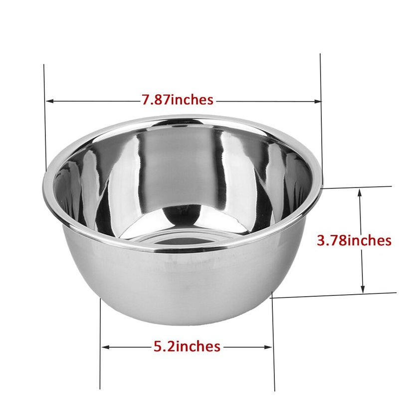 meleg otthon Stainless Steel Bowl,1.5QT Salad Bowl,Metal Bowls,Stainless Steel Basin, Deeper Edge Mirror Finish Dishwasher Safe bowl (S)â€¦ - Image 2